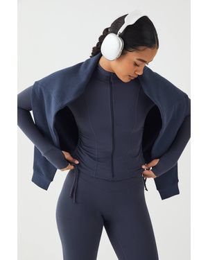 DSGN Studio Ruched Side Sports Jacket - Blue