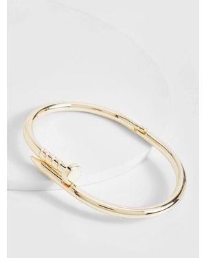 Boohoo Screw Bangle Bracelet - White