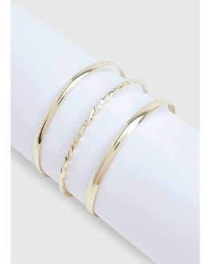 Boohoo Slim Bangles 3 Pack - Blue