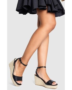 Boohoo 2 Part Espadrille Wedges - Black