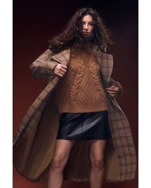 Dorothy Perkins Croc Faux Leather Mini Skirt - Blue