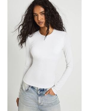 Boohoo Ribbed Built - White