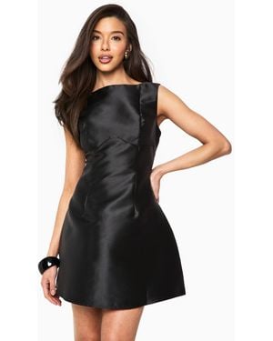 Boohoo Satin A-Line Mini Dress in White | Lyst Boohoo Satin A-Line Mini Dress in White | Lyst
