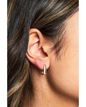 Boohoo Mini Square Huggie Hoop Earrings - Negro