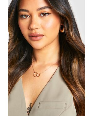 Boohoo Collar De Cadena Con Colgantes Enlazados - Blanco