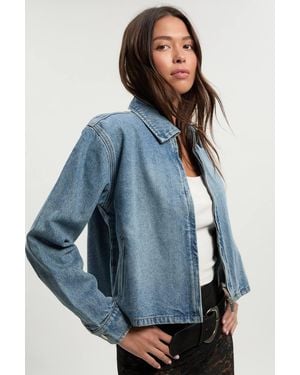 Boohoo Collared Denim Jacket - Blue