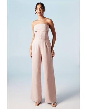 Coast Corset Detail Wide Leg Bridesmaid Jumpsuit - Blue