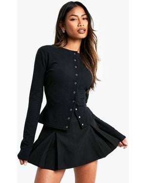 Boohoo Box Pleat Skort - Black
