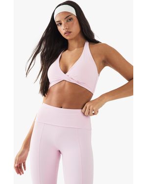 DSGN Studio Ultra Sculpt Twist Front Sports Bra - White