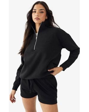 Boohoo Embroidered Runner Sweat Short - Black