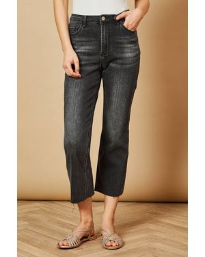Oasis Denim Slim Leg Cropped Jean - Black