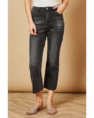Oasis Denim Slim Leg Cropped Jean - Black