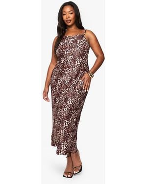 Boohoo Plus Square Neck Plisse Midaxi Dress - Red