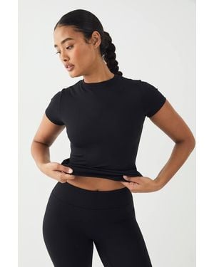 DSGN Studio Ultra Sculpt Short Sleeve Top - Black