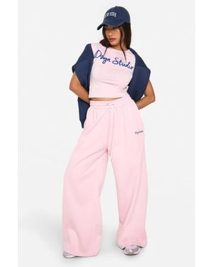 DSGN Studio Dsgn Studio Script Wide Leg Jogger - Pink