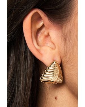 Boohoo Embossed Stud Earrings - Negro
