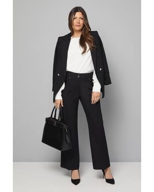 Wallis Smart Wide Leg Pants - Black