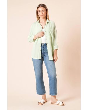 Dorothy Perkins Cheesecloth Shirt - Blue