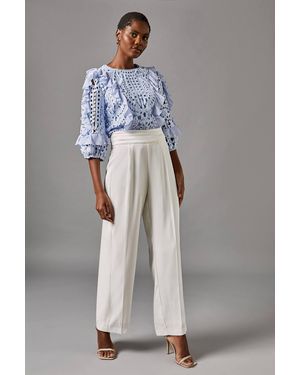 Coast Side Panel Straight Leg Trouser - Gray