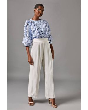 Coast Side Panel Straight Leg Trouser - Gray