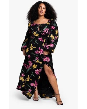 cape detail maxi dress Pristina | Burgundy Boat-Neck Woven Maxi Dress With Cape Detail