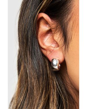 Boohoo Mini Hoop Earrings - Brown