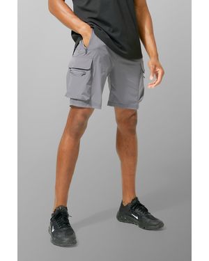 Boohoo Man Active Cargo-Shorts - Mehrfarbig