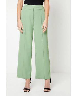 Wallis Petite Stitch Detail Wide Leg - Green
