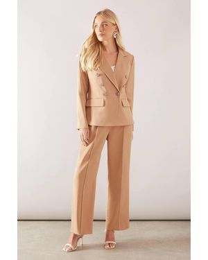 Wallis Petite Wide Leg Pants - Natural