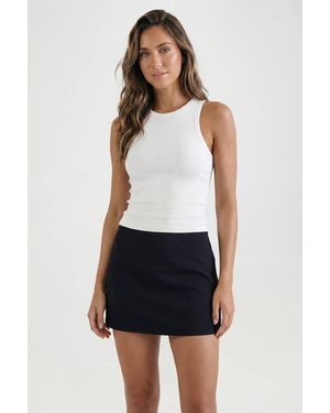 Boohoo Basic Woven Mini Skort - Black