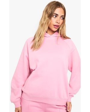 Boohoo Raglan Seam Oversized Hoodie - Pink