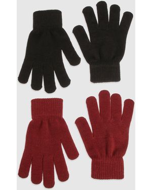 Boohoo 2 Pack Gloves - Red