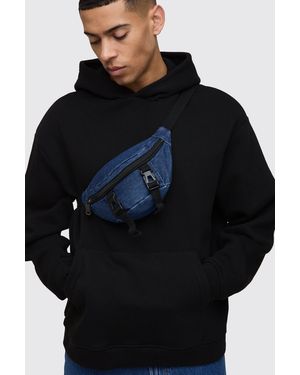 BoohooMAN Denim Gürteltasche - Schwarz