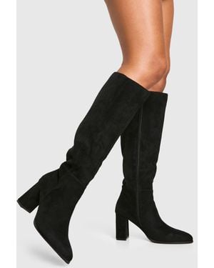 Boohoo Botas Mosqueteras Con Tacón Grueso - Negro