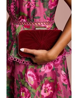 Coast Beaut Velvet Clutch Bag - Red