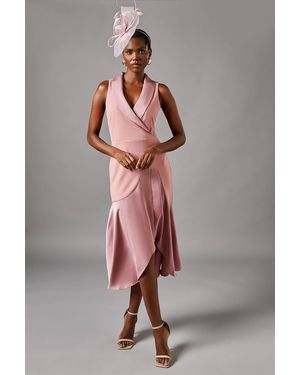 Coast Tux Sleeveless Midi Dress - Gray