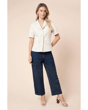 Dorothy Perkins Short Sleeve Collared Waistcoat - Blue