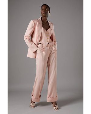 Coast Pinstripe Trouser - Brown