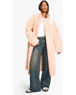 Boohoo Reversible Longline Aviator - Pink
