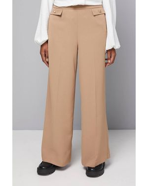 Wallis Waistband Pocket Detail Trouser - Natural
