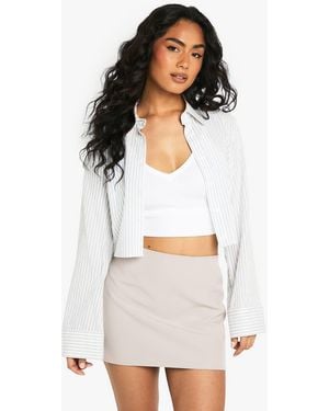 Boohoo Woven Mini Skirt - White