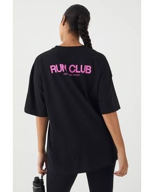 DSGN Studio Sport Run Club Oversized T-Shirt - Blue