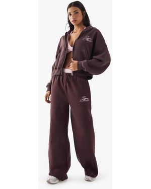 DSGN Studio Contrast Script Straight Leg Jogger - Natural