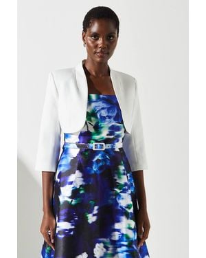 Coast Crop Sleeve Bolero Jacket - Blue