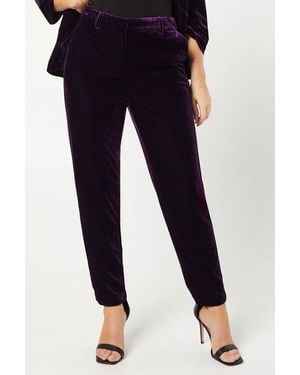 Dorothy Perkins Velvet Tailored Trouser - Blue
