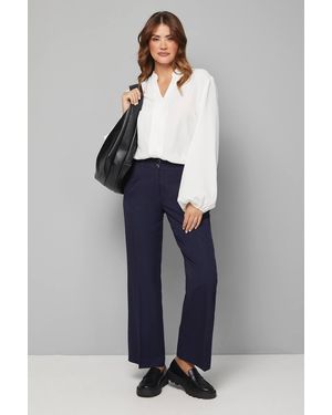 Wallis Smart Wide Leg Pants - Blue