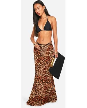 Boohoo Beach Fishtail Maxi Skirt - Multicolor