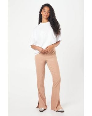Dorothy Perkins Tall Elastic Waist Kickflare Trouser - White