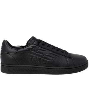 BoohooMAN Ea7 Embossed Logo Trainers X8x120 Xk12z - Black