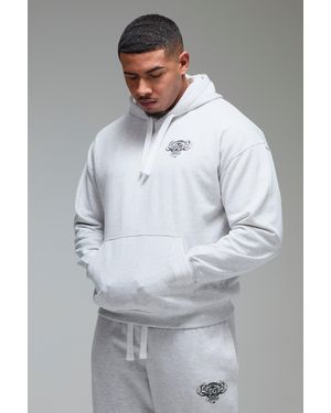 BoohooMAN Man Active X Og Gym Oversized Hoodie - Grey